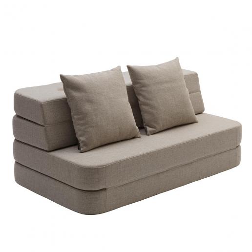 byKlipKlap 3-Fold-Sofa 120 cm Beige 