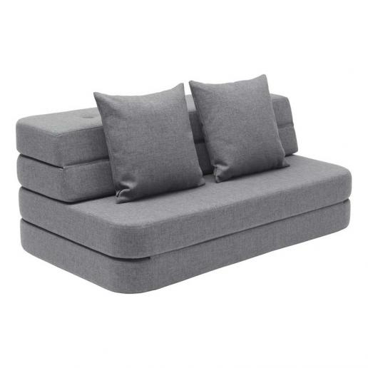 byKlipKlap 3-Fold-Sofa 120 cm Blaugrau 