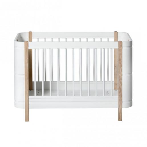 Oliver Furniture Kinderbett Wood Mini+ Weiß/Eiche ohne Umbauseiten