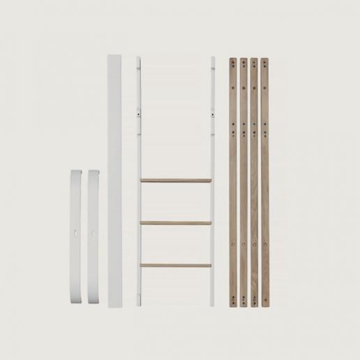 Oliver Furniture Umbauset Wood Mini+ zum halbhohen Hochbett Weiß/Eiche 