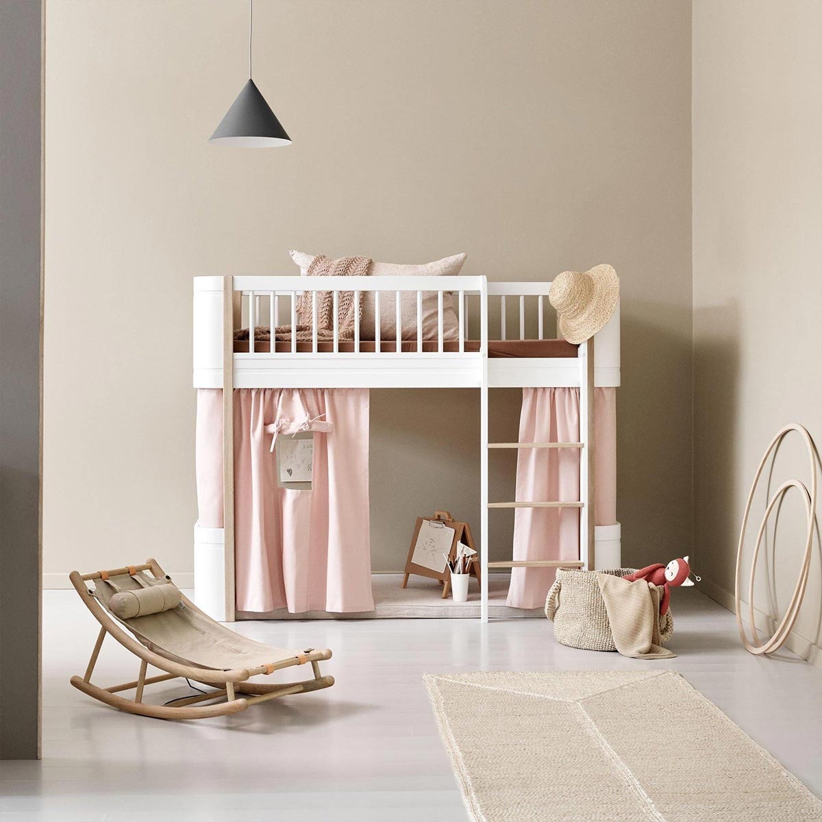 Oliver Furniture Vorhang Wood Mini+ Rosa | Kinderzimmerhaus